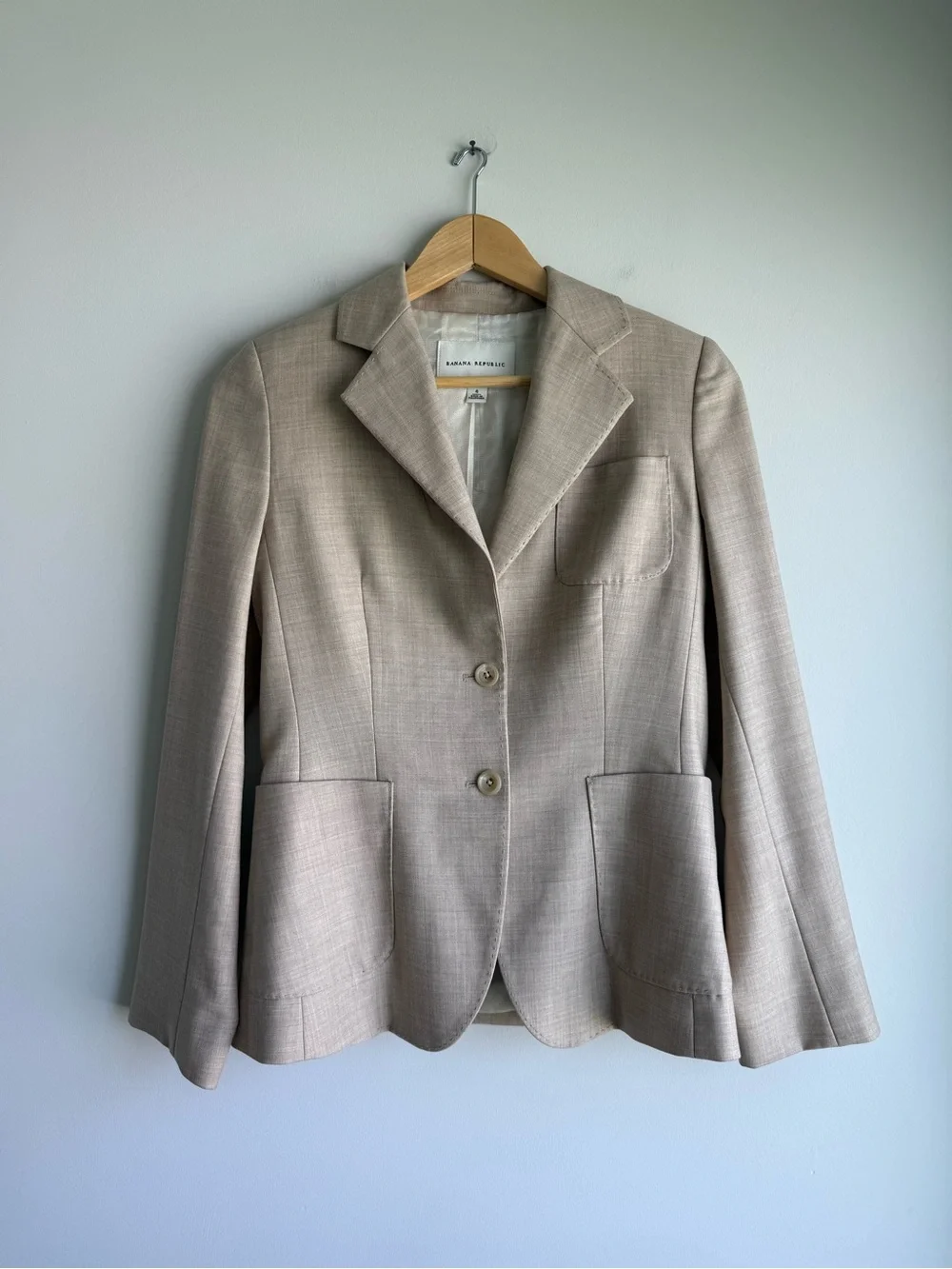 Banana Republic Wool Silk Tailored Blazer Size 4